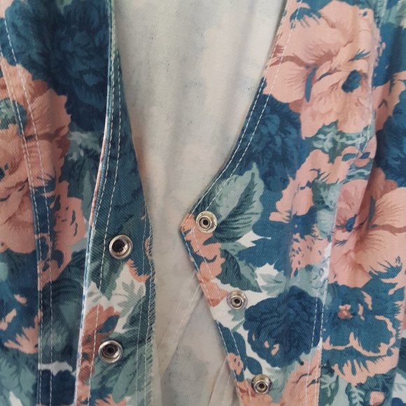 🎉 HOST PICK 🎉Paris Blues For Wet Seal Denim Snap Button Long Sleeve Dress 90s - Picture 13 of 16